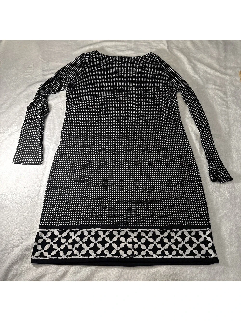 NWOT  Michael Kors Womens Black Polka Dot Kors Day Shift Dress Size L (0118)
